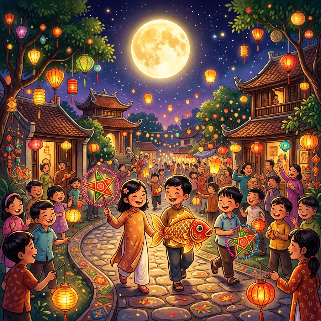 Tết Trung thu (Rằm tháng 8) - Đêm hội trăng rằm tuổi thơ